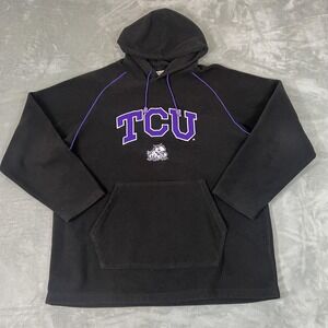 TCU Horned Frogs Hoodie Mens 2XL Black NCAA Football Foot Locker Sweatshirt